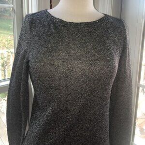 Loft XS grey & silver shimmer sweater EUC